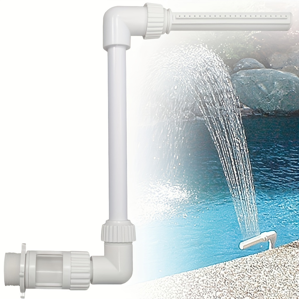 

1pc Waterfall Pool Fountain Spray Adjustable Pool Nozzle Sprinkler For 1.5" In Ground And Above Ground Threaded Return , Agriculture & Grounds Management