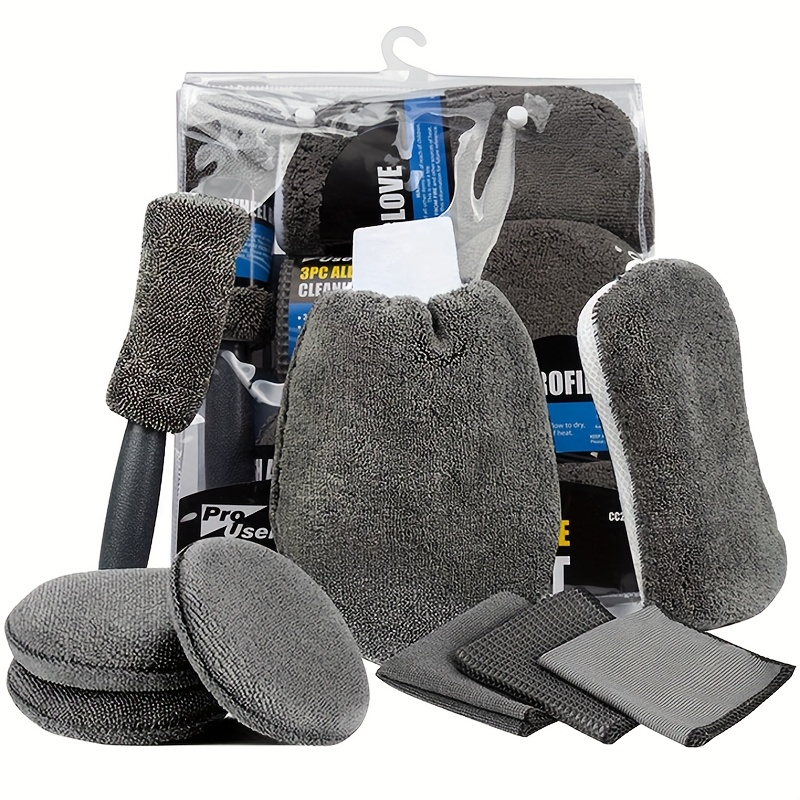 car wash kit with 9 detailing tools including sponges and brushes