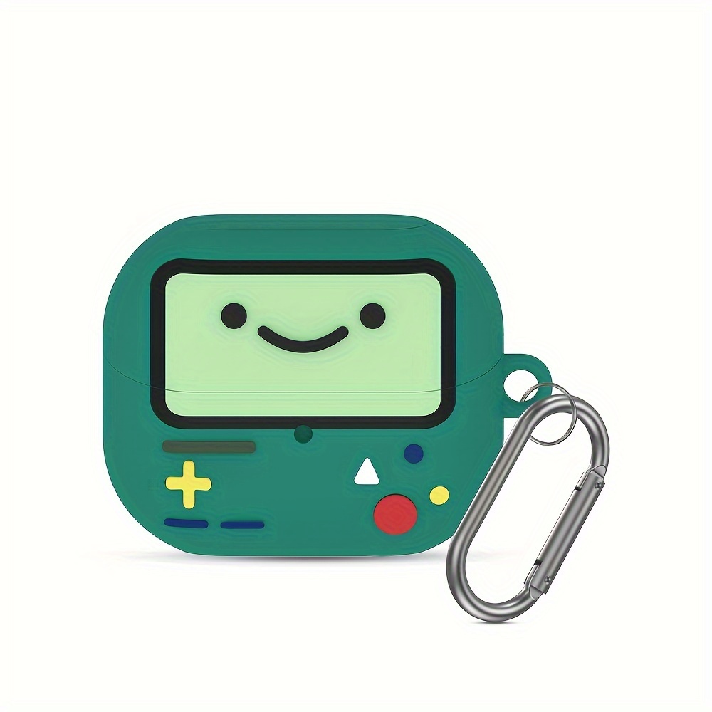 

1pc Funny Green Cartoon Game Console Silicone Protective Case Buds3/buds3 Pro - Resistant, With Carabiner Clip, Earbud Case Accessory|retro |flexible Protection