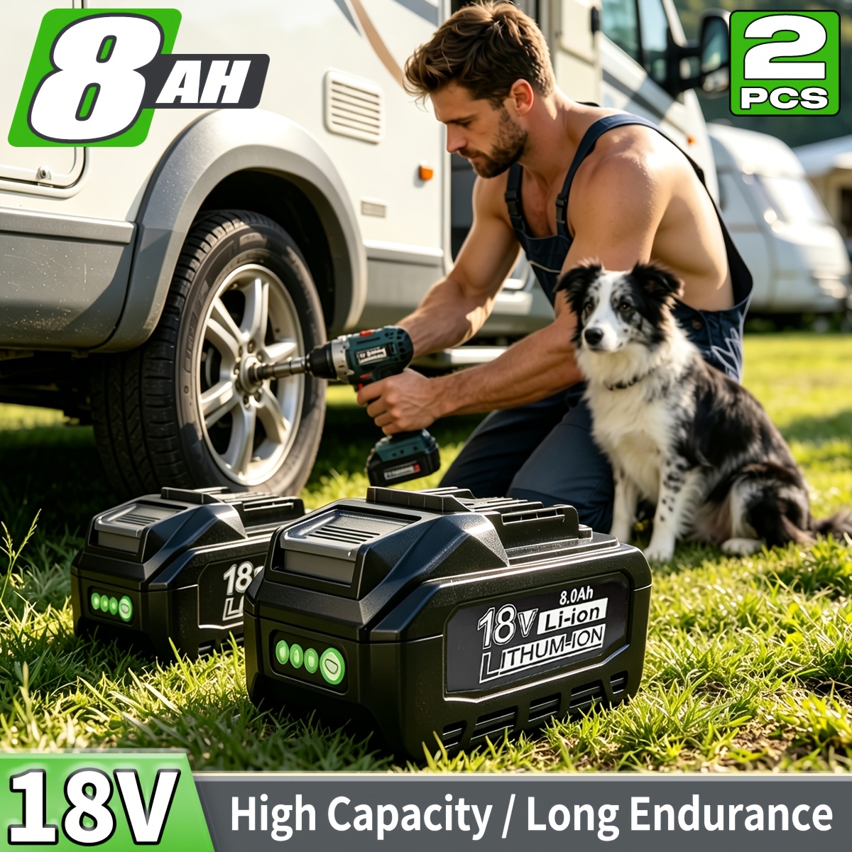 Image of 1/2/4 Pack 8000mah High Capacity Replacement For Makita 18v Battery For Makita 18 Volt Batteries Bl1860b Bl1850b Bl1840b Bl1830b Bl1815b Lxt400 With Indicator Cordless Power Tools