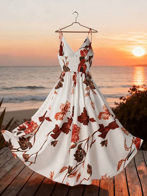 womens printed sleeveless dress casual maxi dress