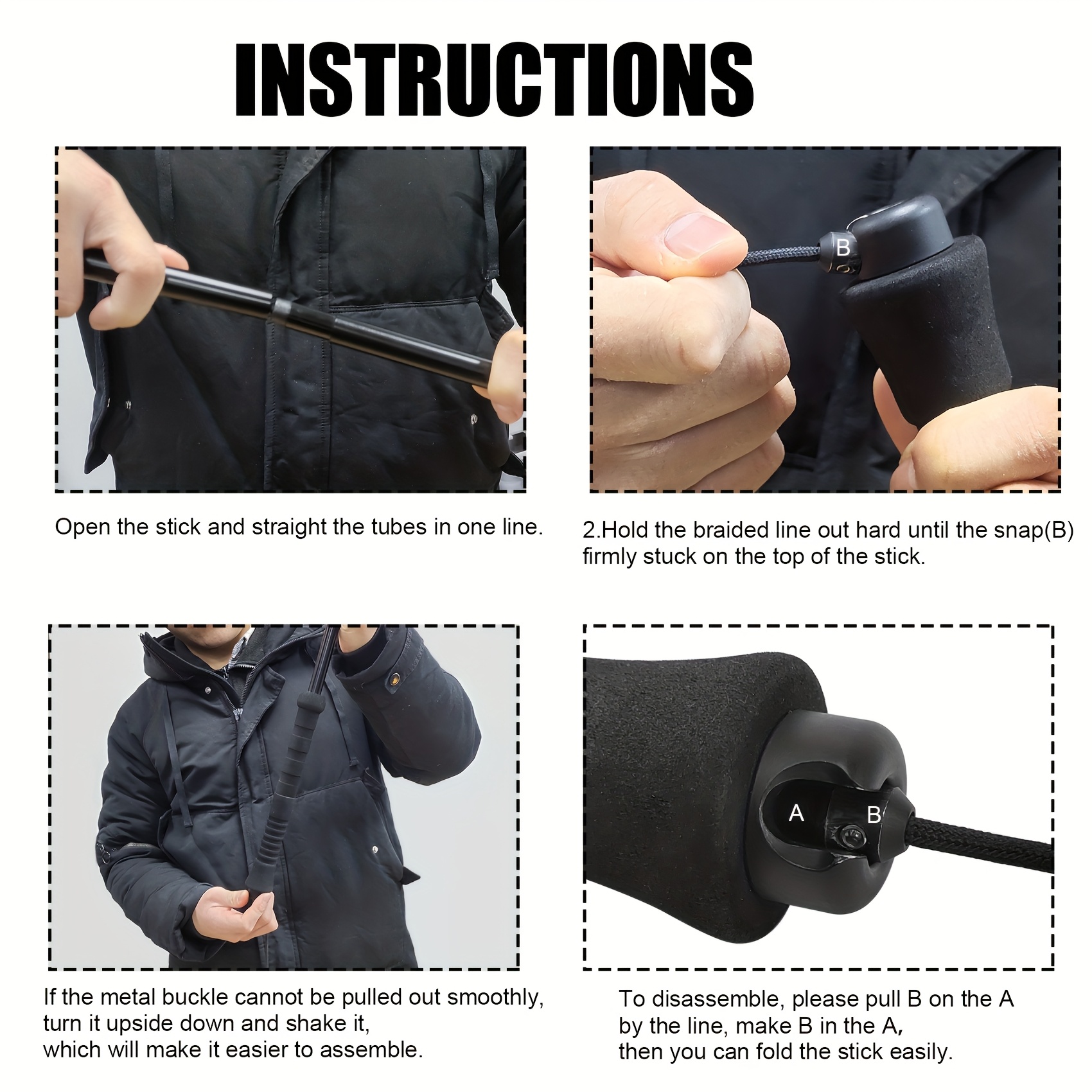 one upside down cigarette ultra light foldable wading staff water depth