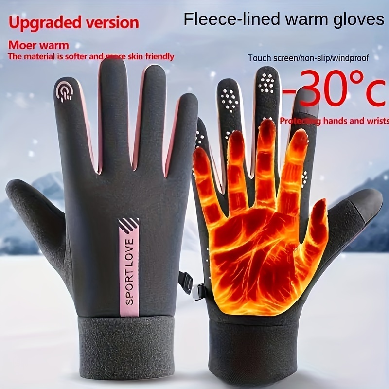 

's Touchscreen- Gloves - Fleece-lined, Windproof & Water- For