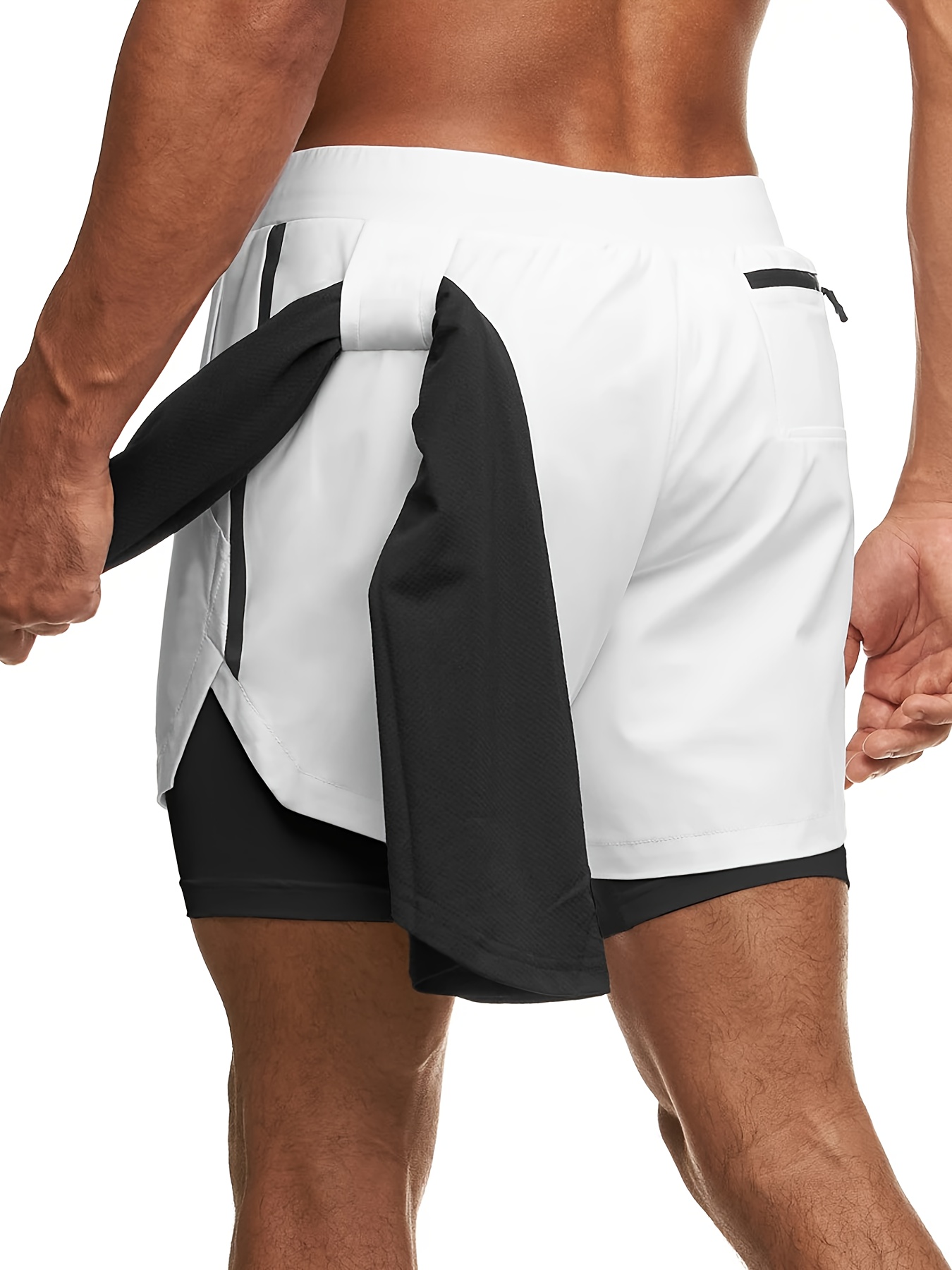Men'S Quick-Dry Shorts for Sports, Running, And Marathons, Designed for American-Style Fitness And Squats, with an Inner Lining And a Length That Doesn'T Go Past The Knee