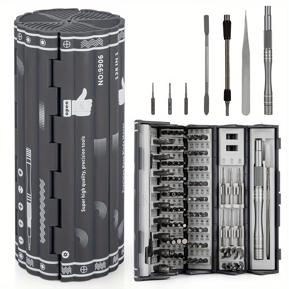 128pcs Precision Screwdriver Set With Flexible Shaft, Professional Portable  Repair Tool Kit Multi-functional Repair Tool Set For Electronic Devices  Watches And Small Items - High Quality Bits