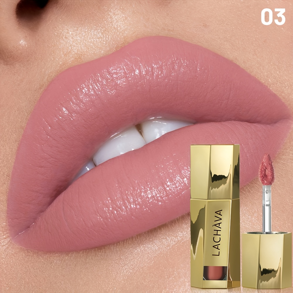 Image of Nude Matte Lip Gloss - Natural Everyday Lip Tint, Long-lasting And Non-sticky, Texture, Perfect For , Office, Dates, And Parties