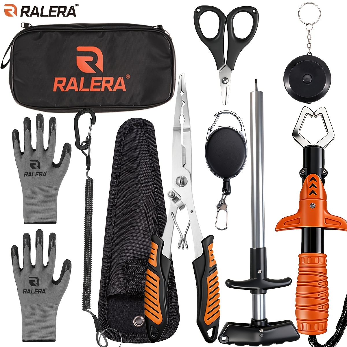E-shop RALERA Angelset, Eagle-Beak Angelzange für -Schnurzuschneiden, inklusive Angelzange, Hakenentferner, Fischkontrollwerkzeug, Aufbewahrungstasche,