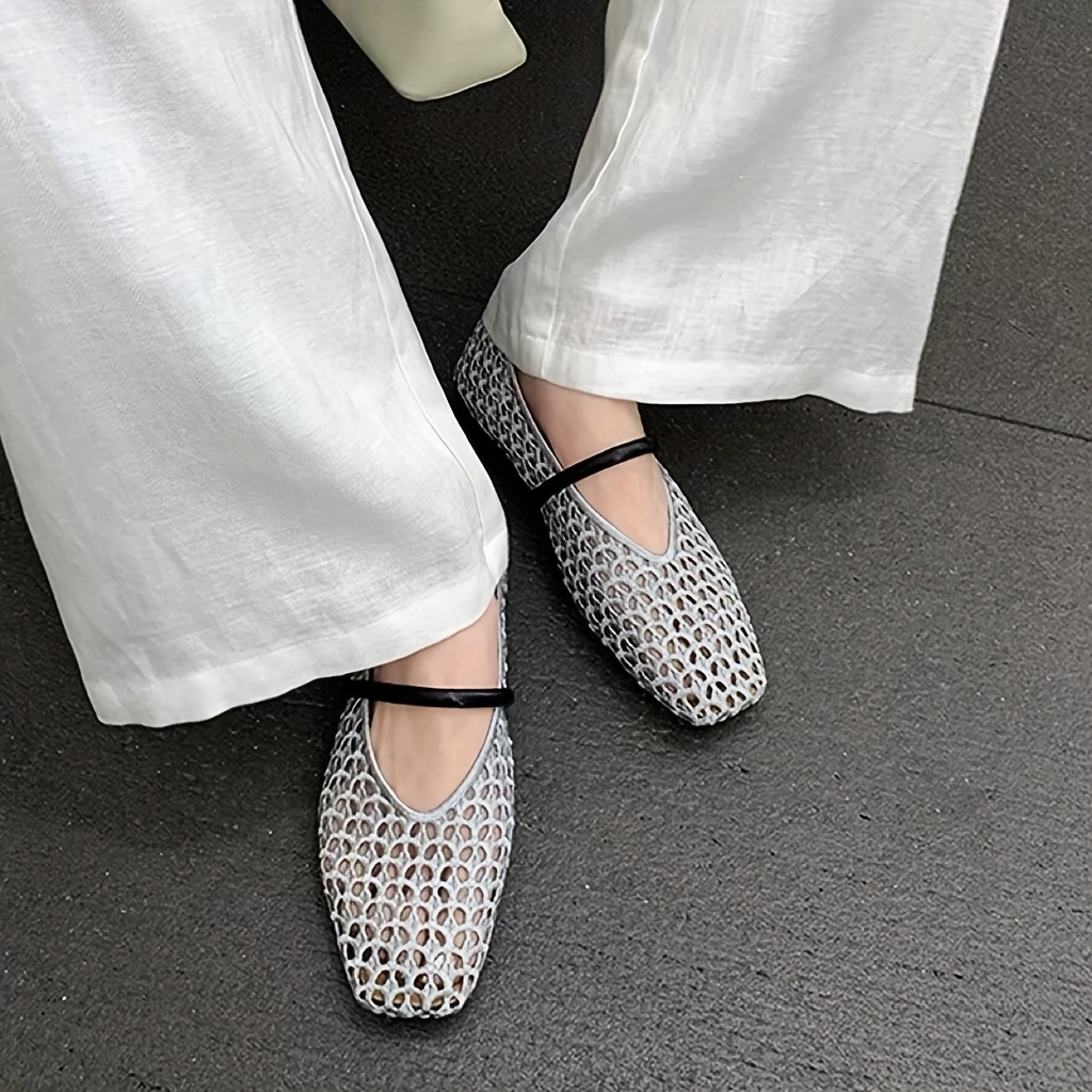 靴 CITYSHOP C ME Square toe mesh flat shoes CITYSHOP（シティーショップ）の「【C ME/シー ミィ】Square toe