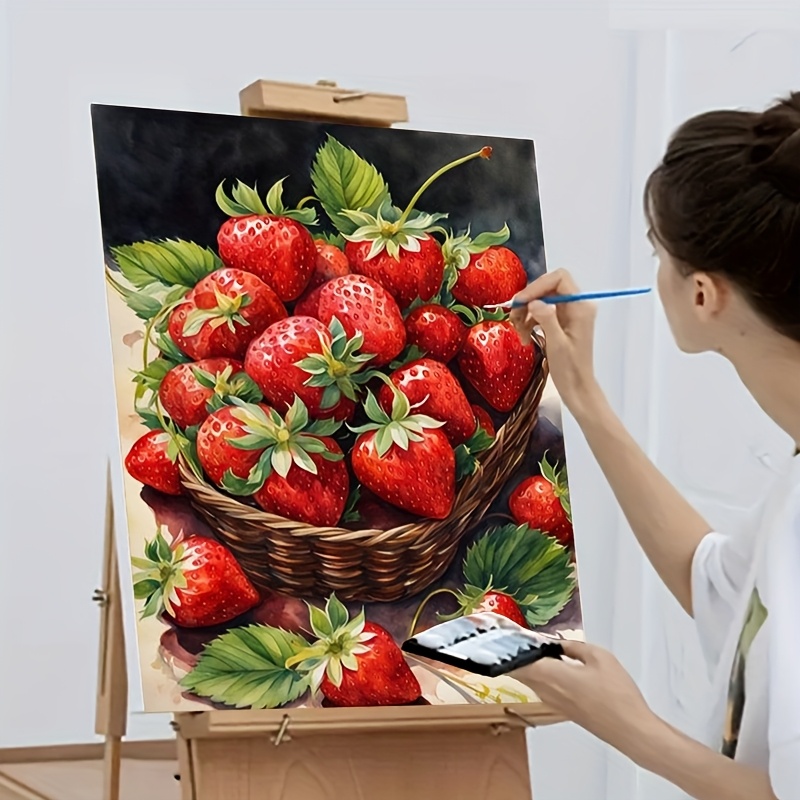 TEMU A Diy Adult Acrylic Painting Kit Suitable For Beginners - Includes Acrylic Paints, Canvas, 3 Brushes, And An Manual | An Acrylic Painting