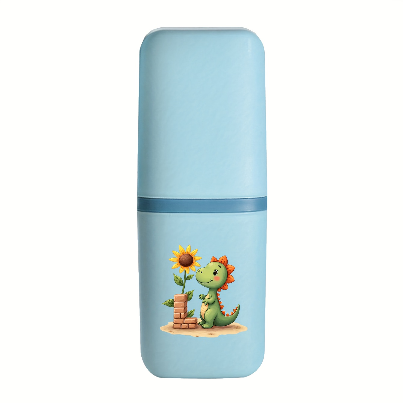 Image of Dimensions: 7.8 Inches By 2.83 Inches. A Large-capacity Toothbrush Holder Featuring A Cartoon Animal Alphabet Design, Perfect For Organizing Travel Items, Bathroom Additions