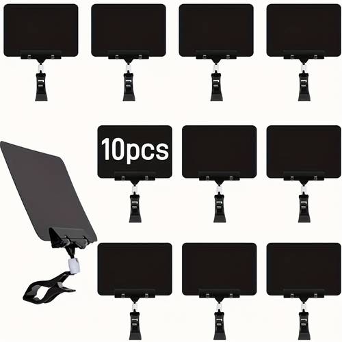 10pcs durable abs price tags with metal clips reusable grocery labels for supermarket shelves fruits vegetables writing surface