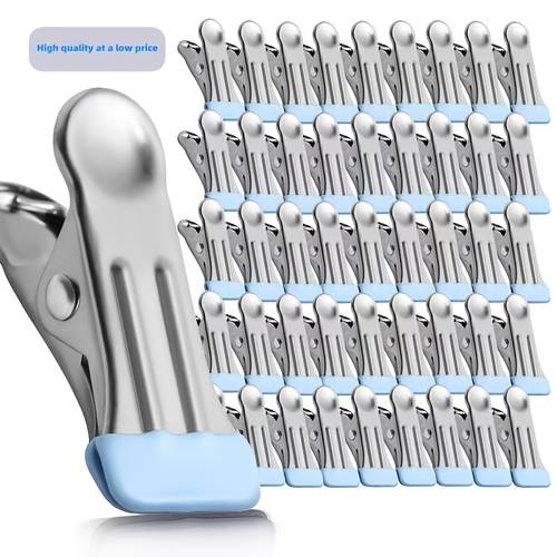 20pcs heavy duty clips for food bags fasteners hanging things clothes hanging clothes clothes drying cords metal bags chip bags wires hold wires kitchen beach towels cables girls hair colors clothes pins