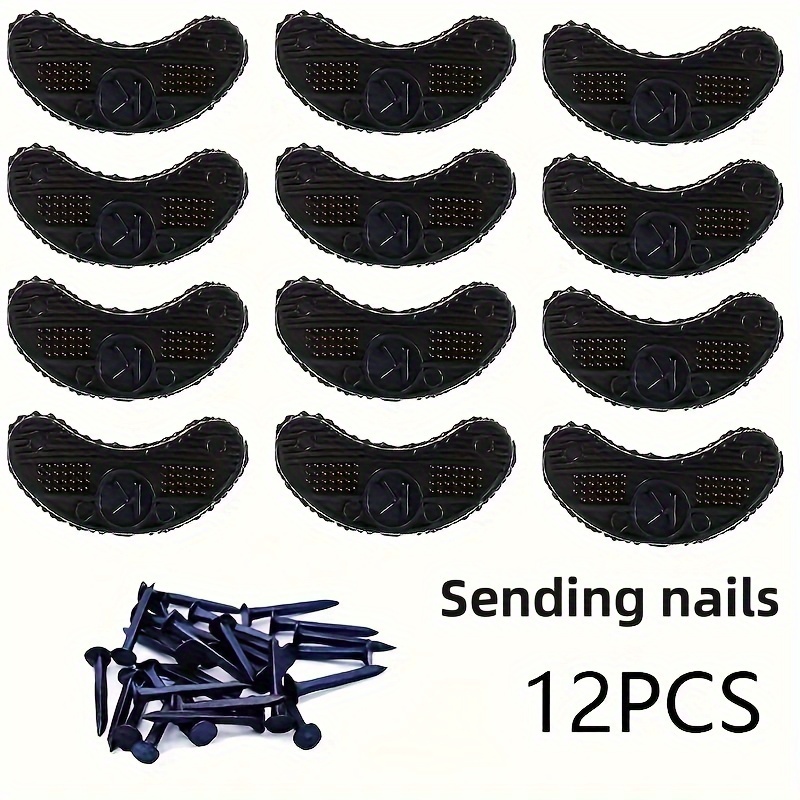 E-shop 12/18 Stück Sohlen- und Fersen-Reparaturpads aus Gummi mit Nägeln, Anti-Rutsch-Pad, Ersatzpad, Sohlen Anti-Rutsch Schutzpad, mit Nägeln