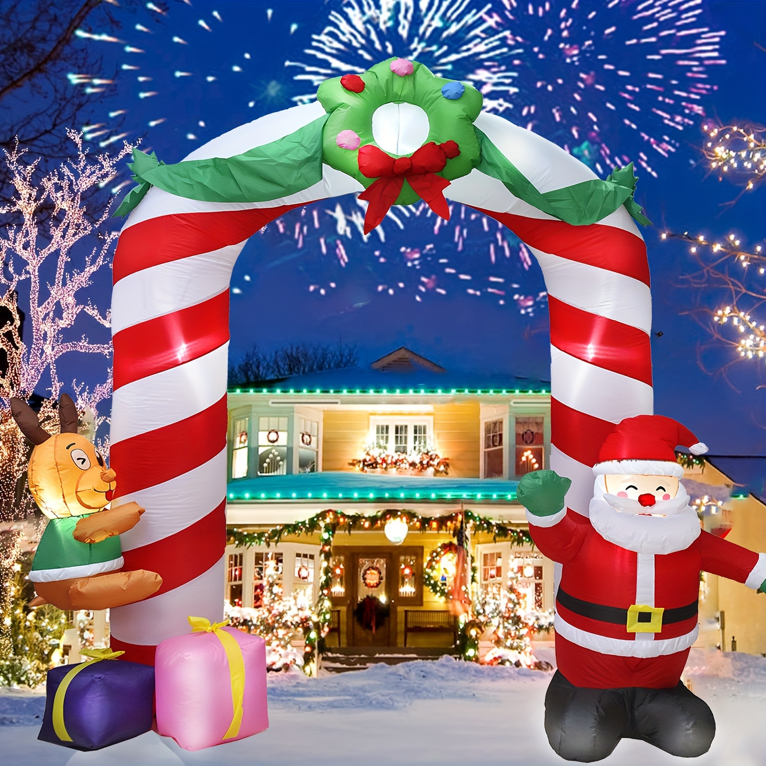 10 Tall Inflatable Gingerbread House Archway Outdoor