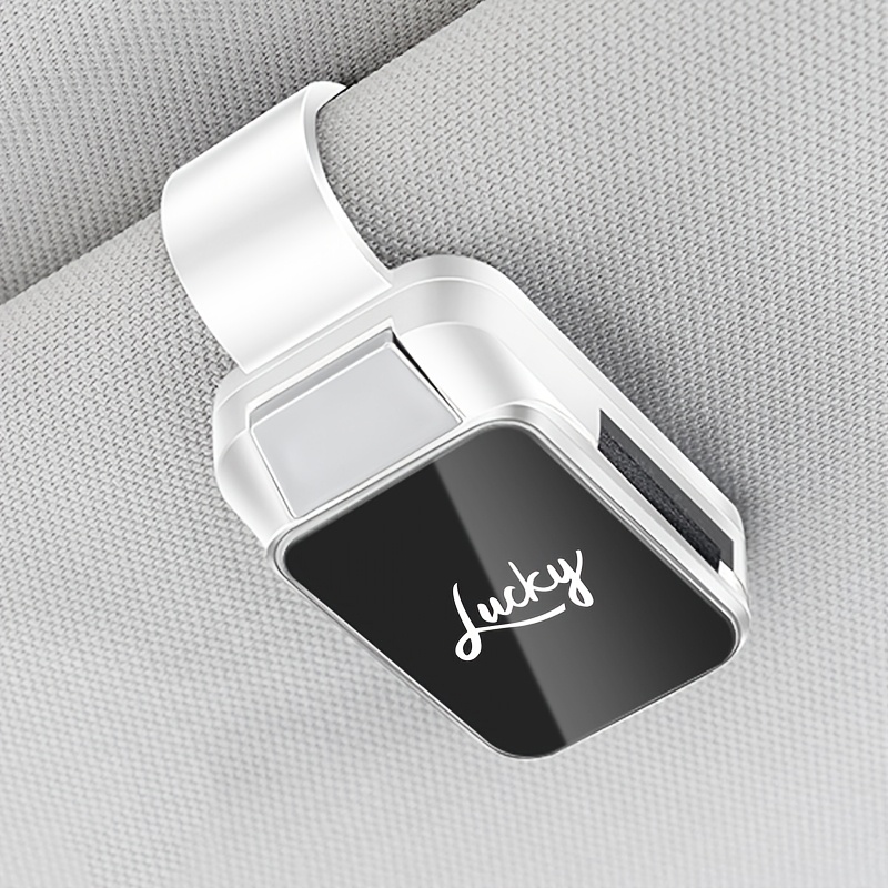Image of Glasses Holder Clip - Durable Abs Resin, For All Vehicle Models, Fashion Glasses Secure & On Sun Visor, Holder For Car