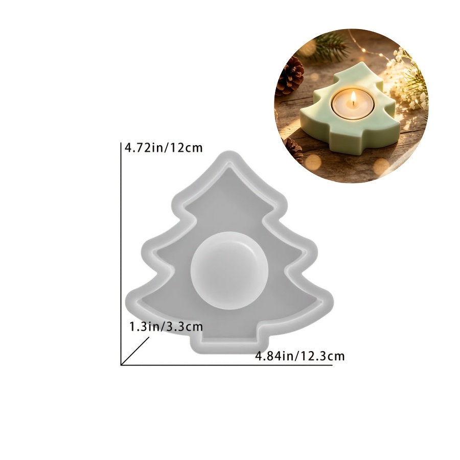 TEMU 1 pz/2 pz Stampo Albero di Natale SILIKE LUFEI per Realizzare Candele in Resina Epossidica, Gesso, Esplosioni di Cera, Centrotavola - Stampo in