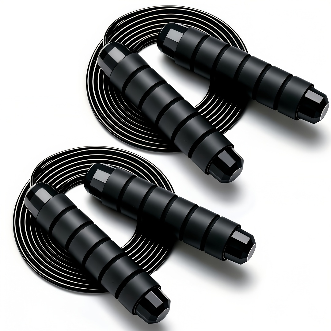 TEMU 2pcs Adjustable Ropes With Ball Bearings - -free For Effective Workouts At Home, Gym, School For Men And Women