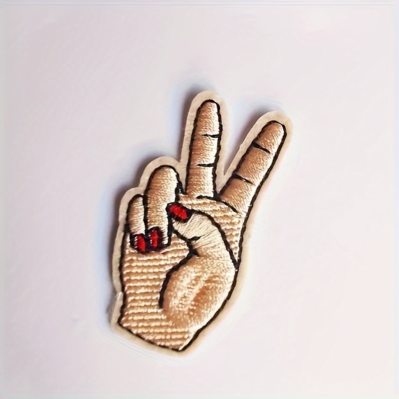 

6pcs Peace Sign Embroidered Patches, Iron-on Appliqués For And Accessories