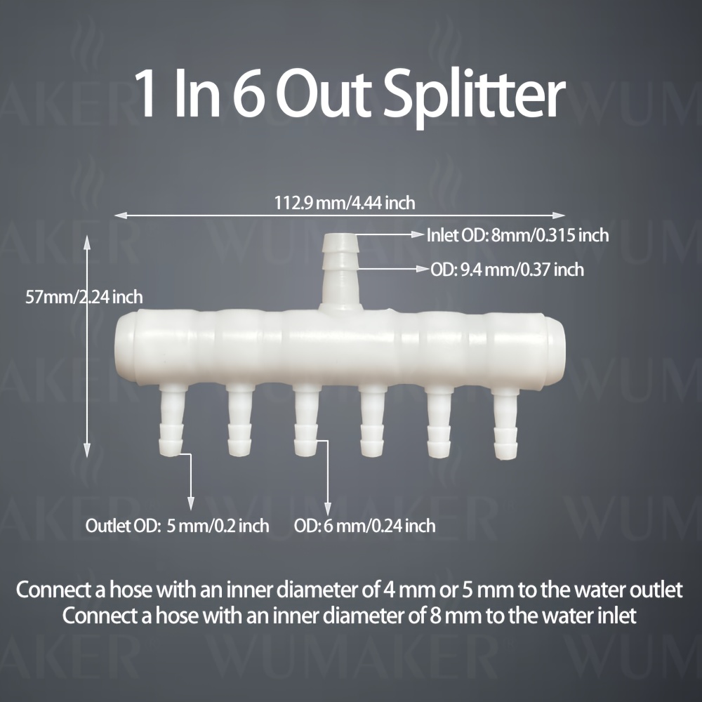 Image of 2pcs Plastic Flexible Hose Water Flow Splitter Diverter Pagoda Joint Multi Head Liquid Separate Irrigation Garden Plantation Fish Tank