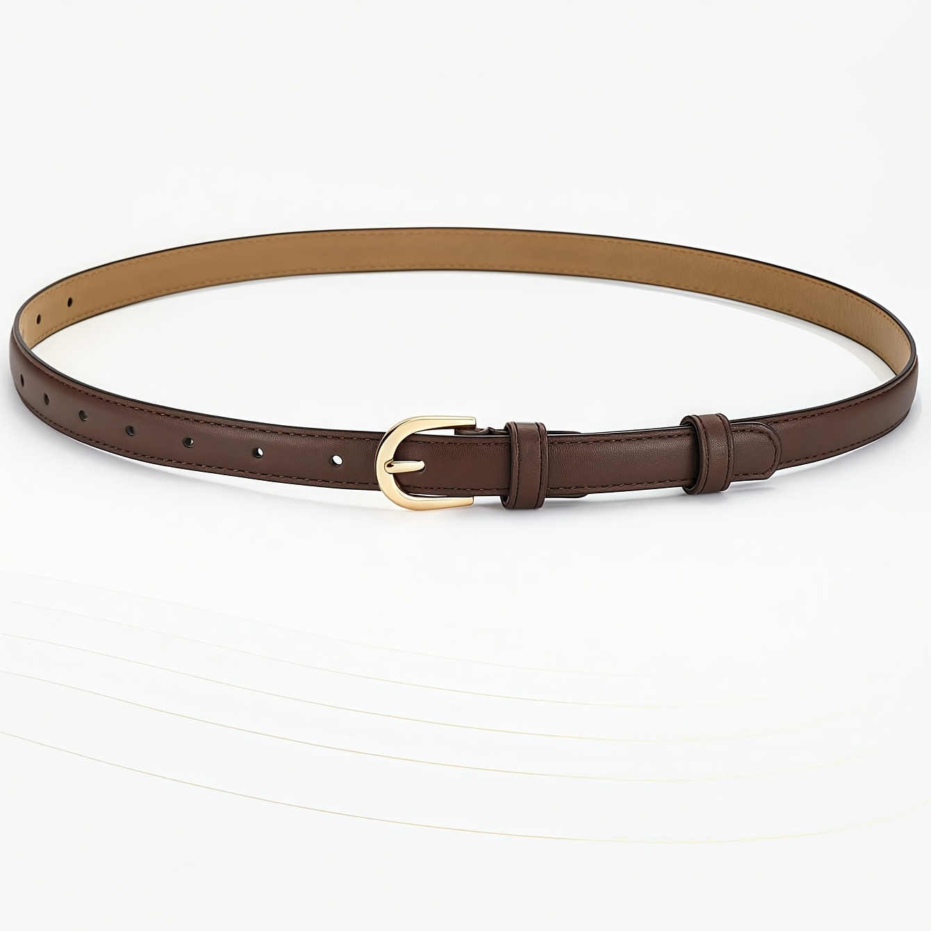 TEMU Metal Buckle Belt For Summer, Suitable For Pairing With Dresses, Women's Belt For School Christmas Gift