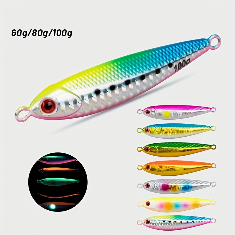 * Casting Lure 60G 80G 100*-In-The-* Fishing Baits Fast Sinking Mackerel *  Boat Fishing Lures