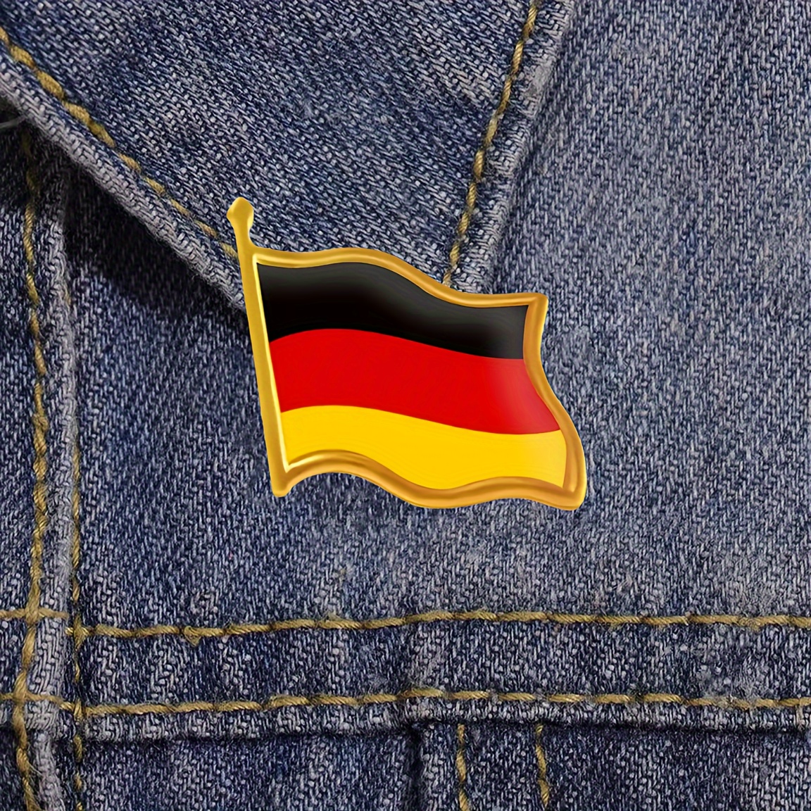 

20-pack German Flag Lapel Pins, Enamel Alloy, Patriotic Accessory For Men, Novelty Clothing And Product, Fashionable Button And Brooch For German Pride