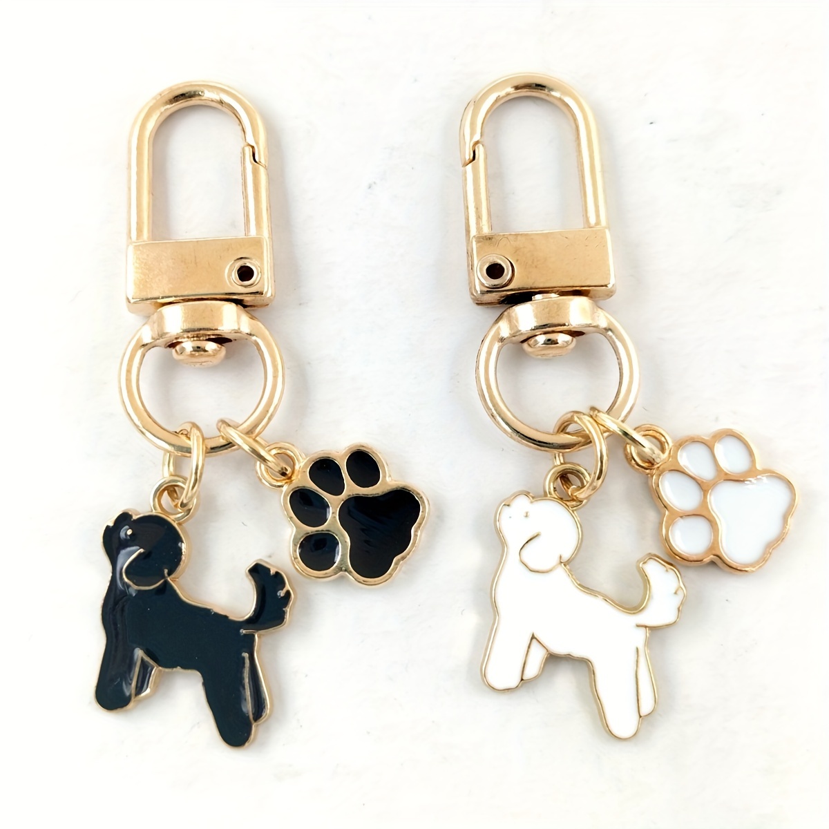 

1pc Dog & Paw Pattern Lightweight Keychain, Enamel Cute Pet Key Ring, Ideal Gift For Dog Lovers, Purse & Car Key Charm