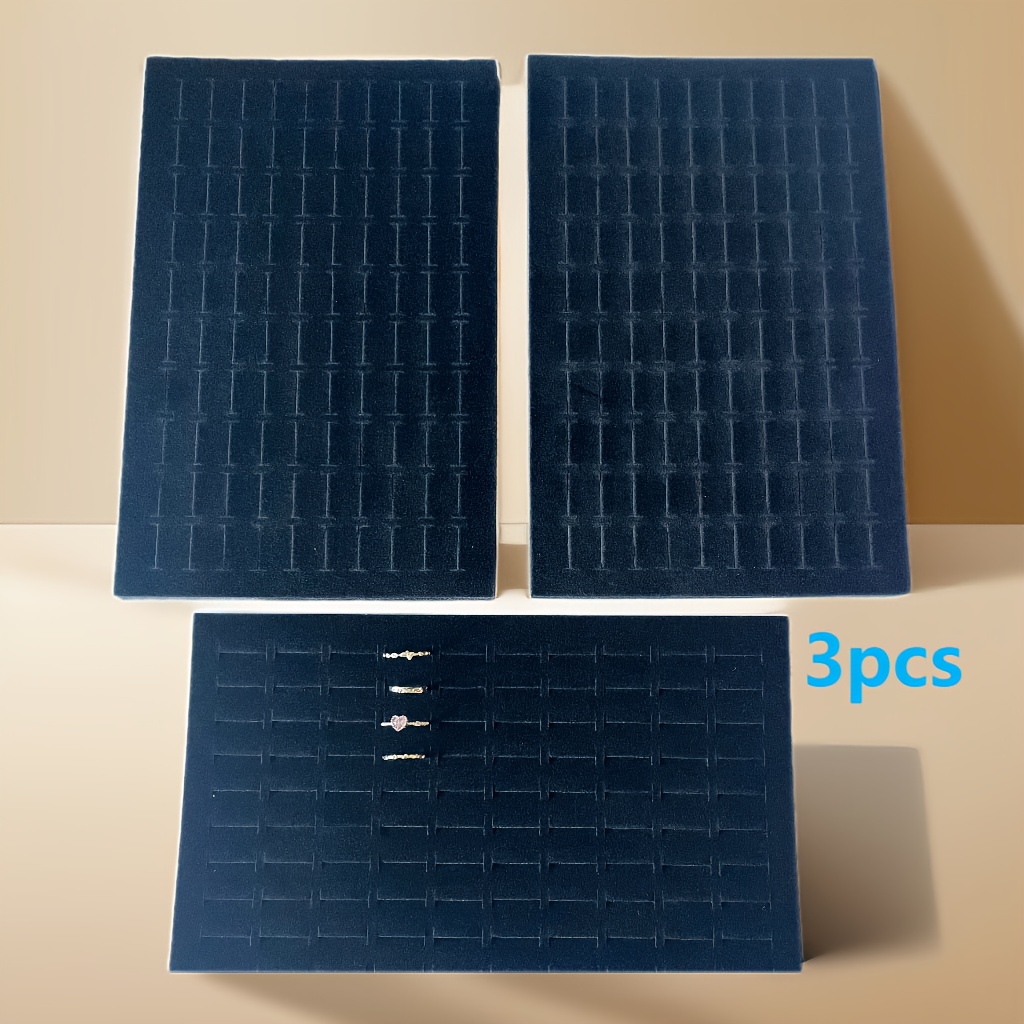 1pc/3pcs/5pcs 100-Slot Ring Earring Sponge Insert Board, Ring Stud Jewelry Display Board, Suitable for Retail Stores and Boutique Display and Storage