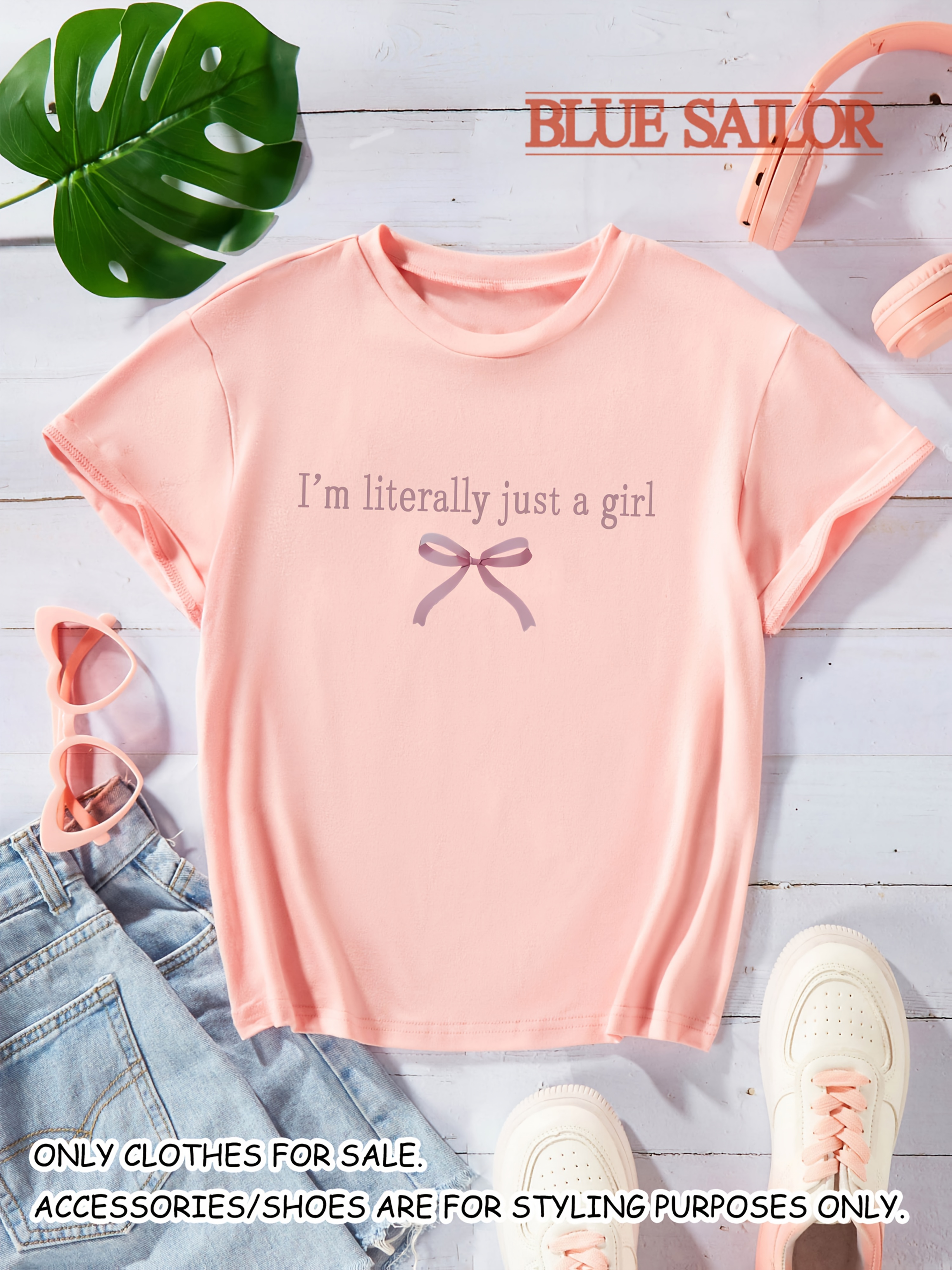 p7428 g5 im a girl a pink bow girl big child Temu Australia