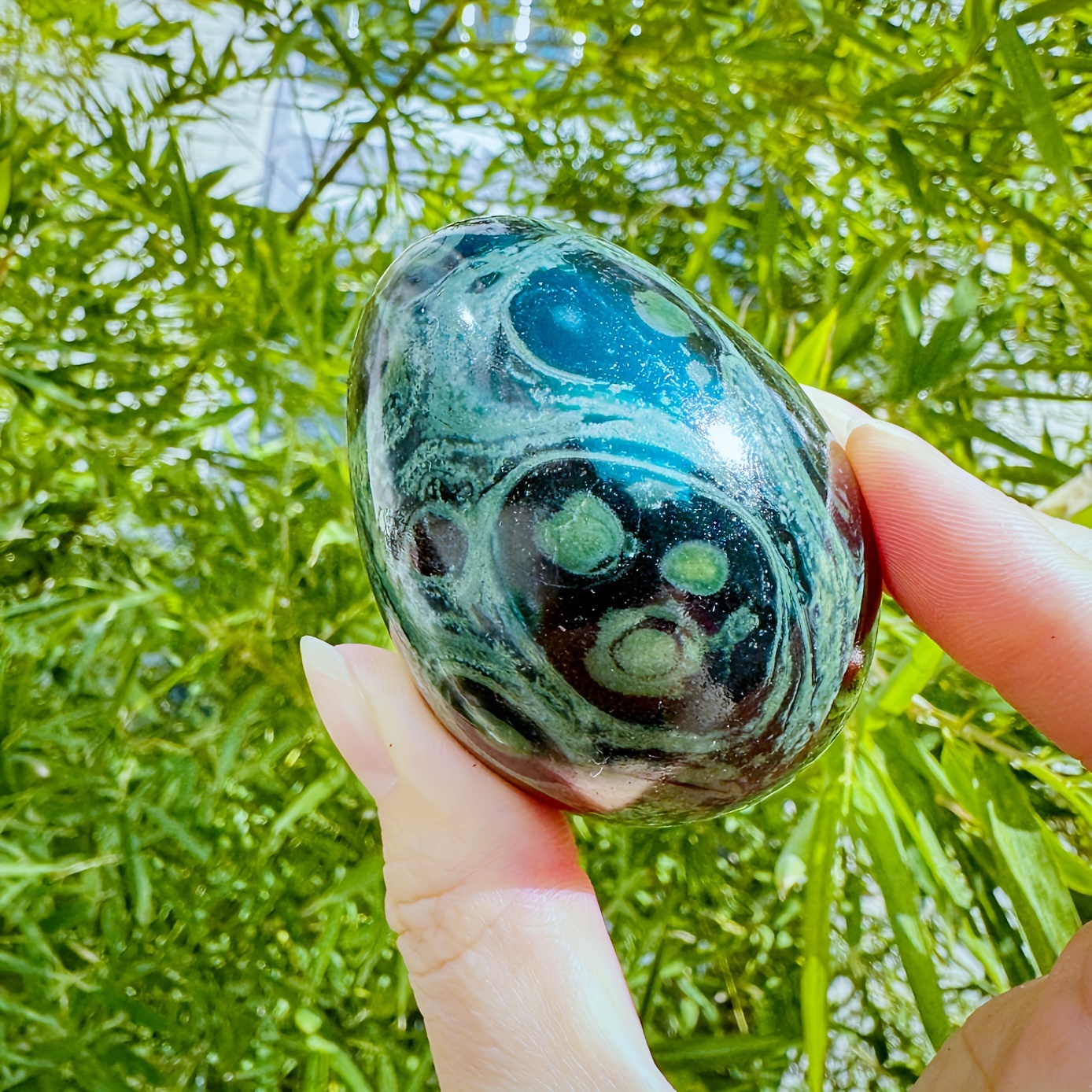 1pc 1.96-2.75in Amazing Egg Shape Natural Stone, Gorgeous Retro Home  Decoration Crafts, Meditation Chakra Rock Crystal, Ideal Choice For Gift