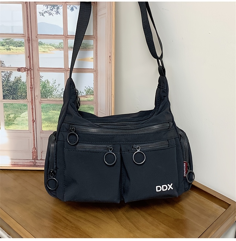 large capacity multi pocket crossbody organizer bag   nylon belt bag with adjustable strap zipper closure colors suitable for daily   work casual use Product details 3