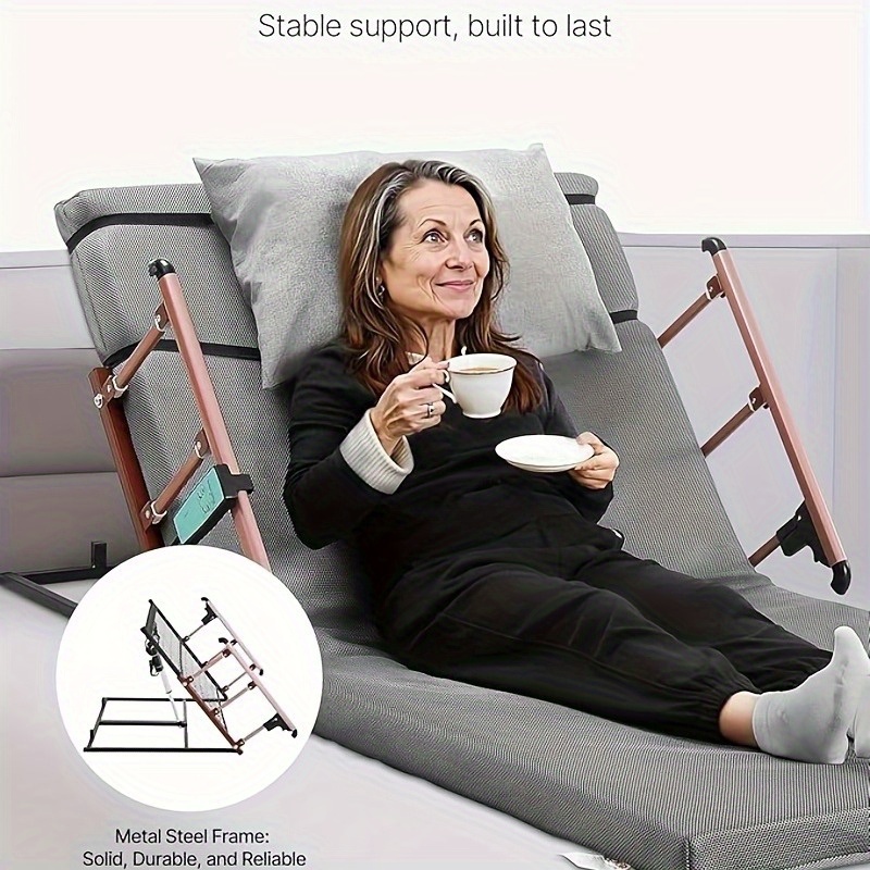 Adjustable Electric Lifting Bed Backrest 2-80° Support - Grey