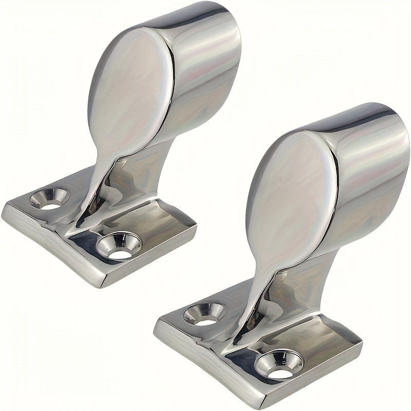 TEMU 2pcs Heavy-duty Steel Marine Handrail Post Fittings, Left Front, For 1-inch Tube Diameter