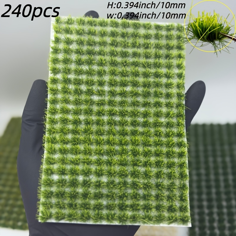 item picture 240pcs box model   grass   nylon grass   mini miniature grass   for sand table micro landscape fairy garden   places decoration