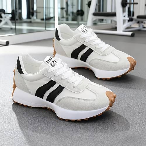 womens vintage low block sneakers breathable upper soft cushioned sole lightweight wear resistant fashion casual shoes sizes 36 41 from local warehouse