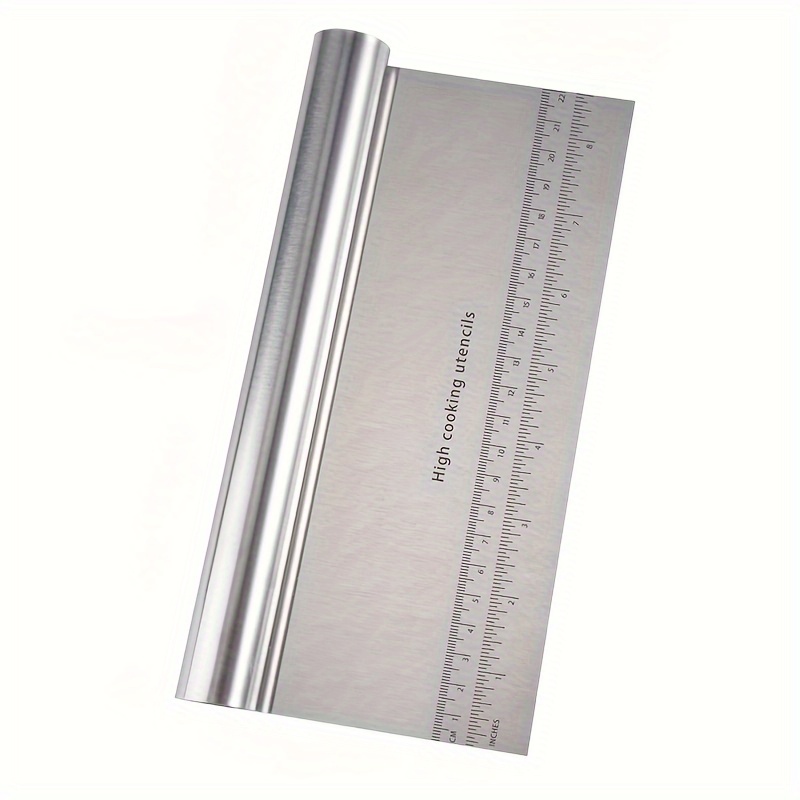 Stainless Steel Dough Scraper With Measurements - Perfect For Baking, Pizza & Pastry Cutting - Food-safe Kitchen Gadget For Halloween, Christmas, Easter, Thanksgiving