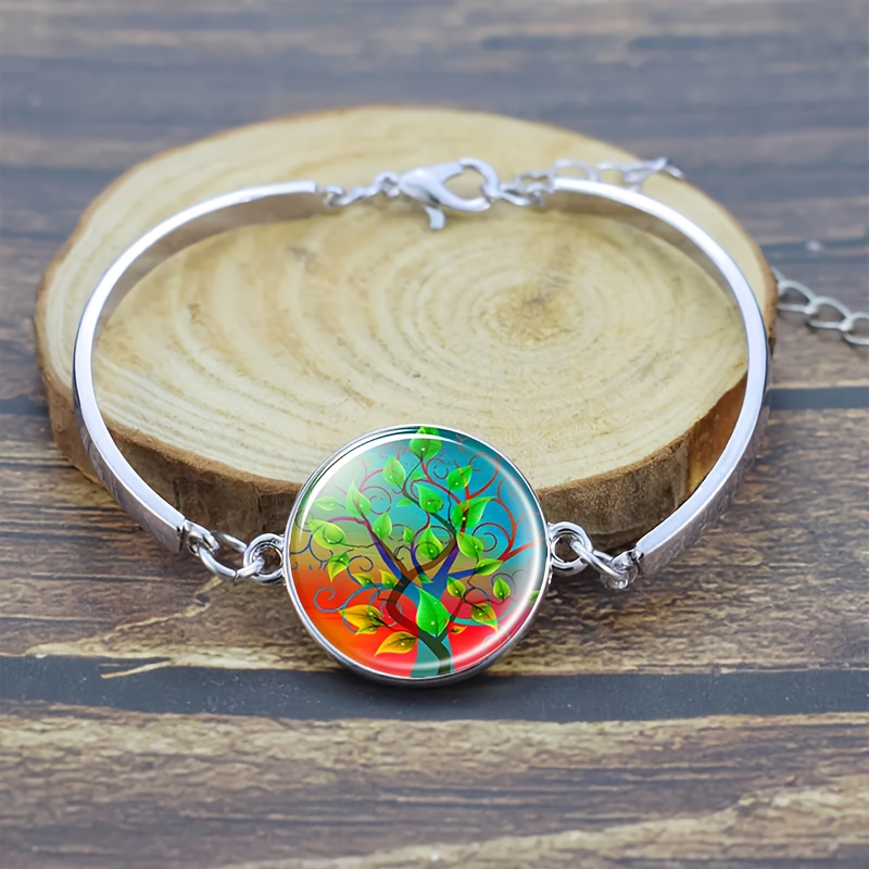 4pc Multi-Color Tree Texture Artistic Jewellery Set