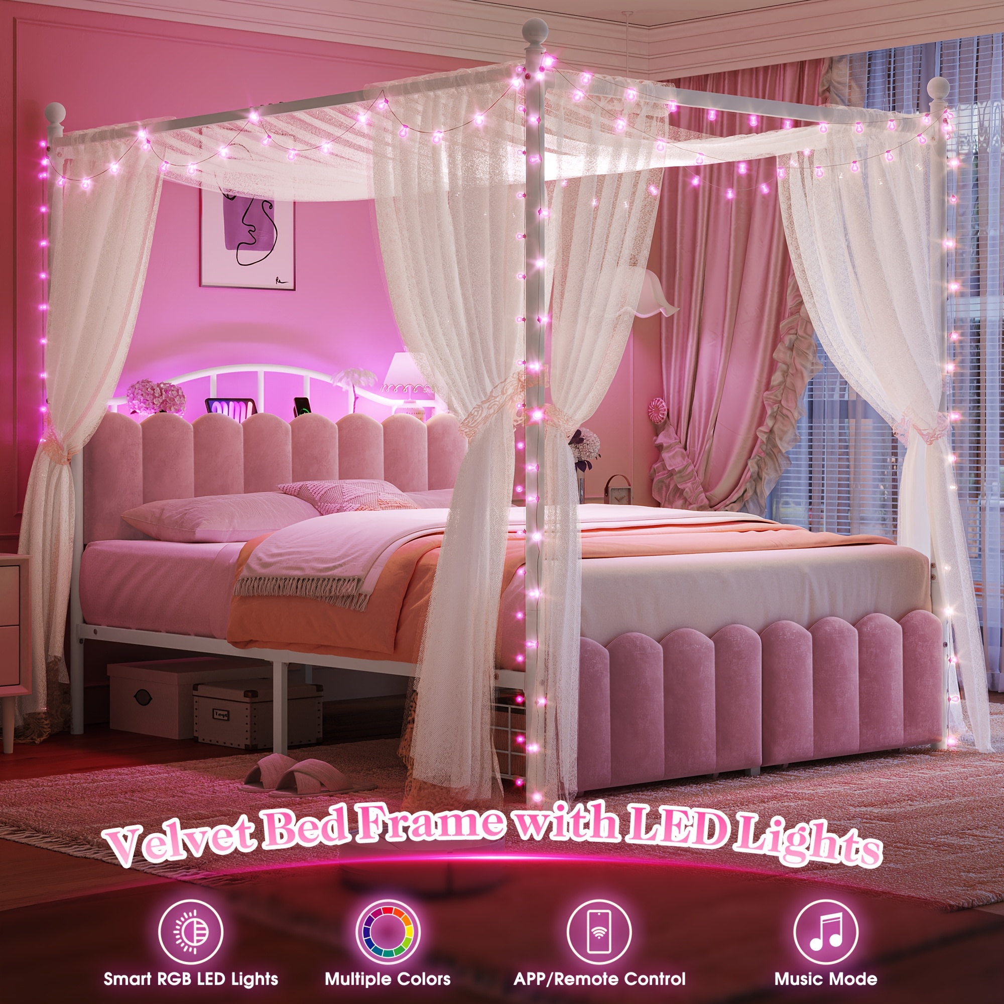 canopy beds sold on Temu United States