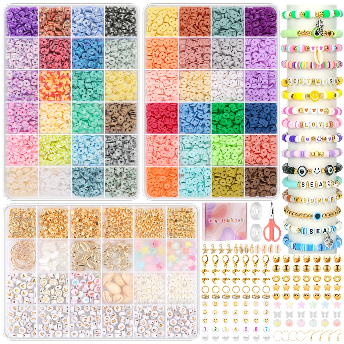 Clay Beads Bracelet Making Kit