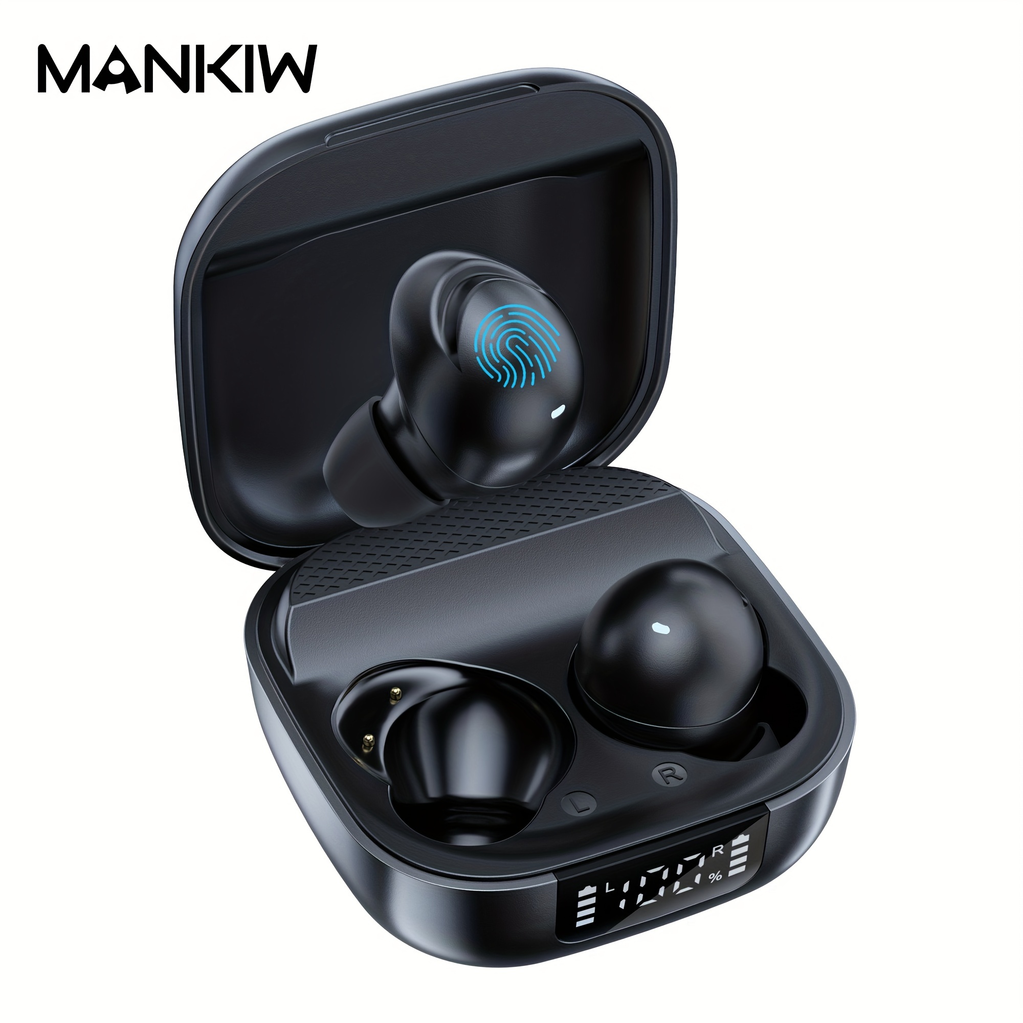 

Mankiw Wireless Earbuds For Android, Wireless Earbuds V5.3 Headphones Stereo Bass Led Display In Ear Earphones 32h Playtime Waterproof Ear Buds Built In Mic For Samsung//tv/window