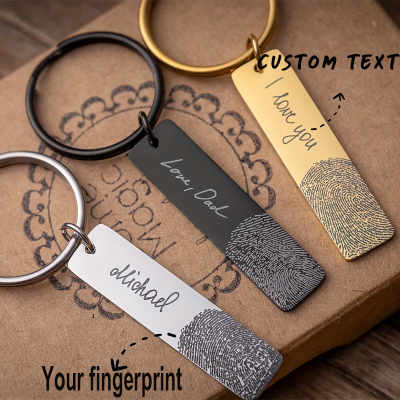 

Unique Personalized Steel Keychain - Engraved & , , , And Hypoallergenic, Jewelry For Husband, , Or