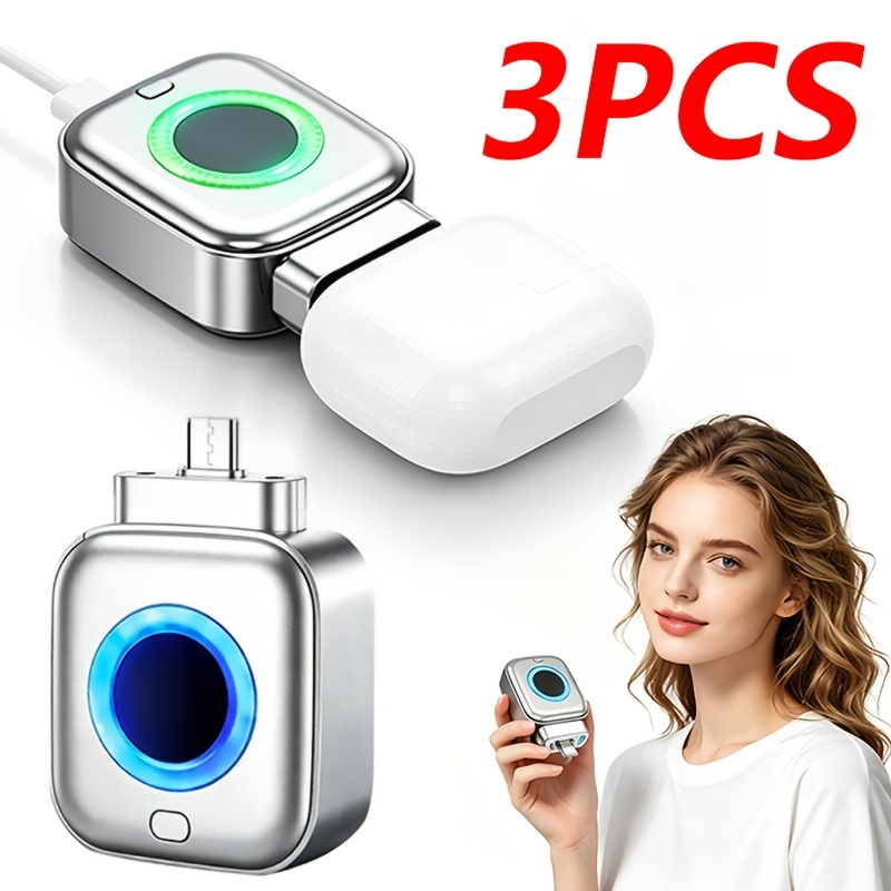 TEMU 3 adaptadores de carga rápida Tipo-C de 140W, función de desconexión automática, reconocimiento de corriente dual, protección contra sobrecarga,
