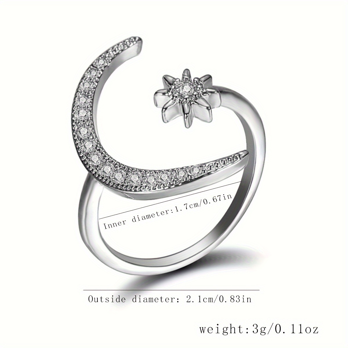Crescent Women's Ring - Eid Ramadan Gift