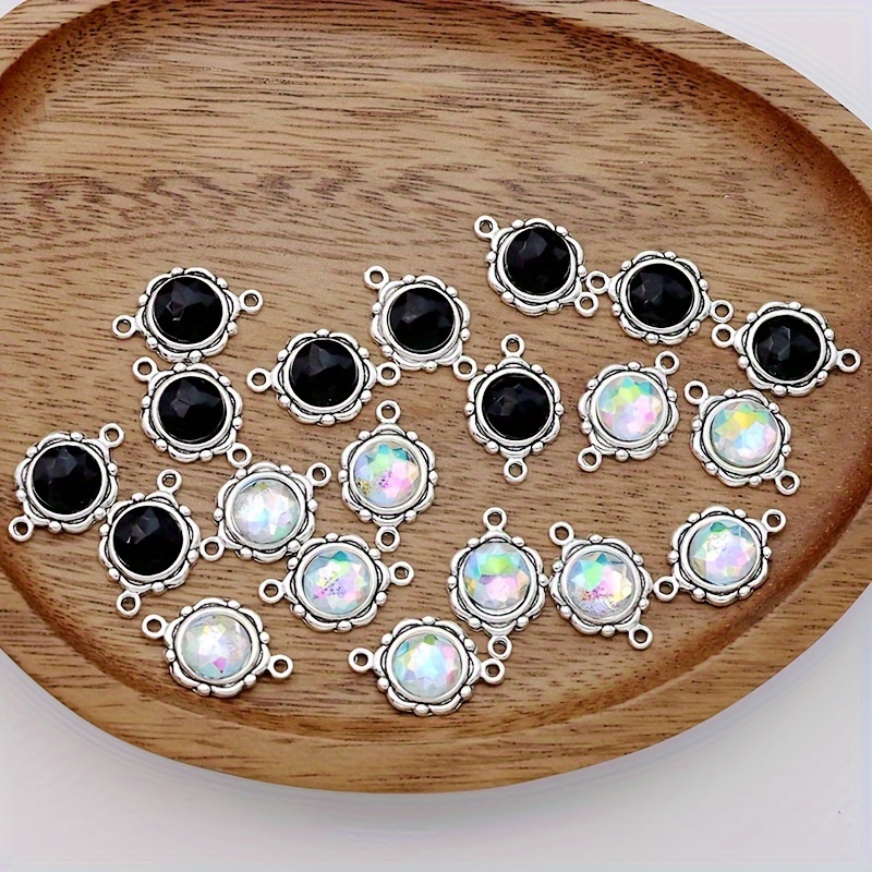 

10pièces Boucles Argentées Tibétaines, de AB , Connecteurs Argentés Anciens Pour Bracelet DIY, Boucles D'oreilles, Collier, Pendentifs de Bijoux de Mode Faits À