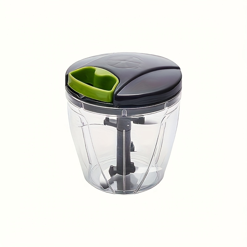 TEMU Stainless Steel Manual Food Processor & Garlic Chopper - Portable Drawstring Design, Bpa-free Multifunctional Kitchen Tool For Onions,
