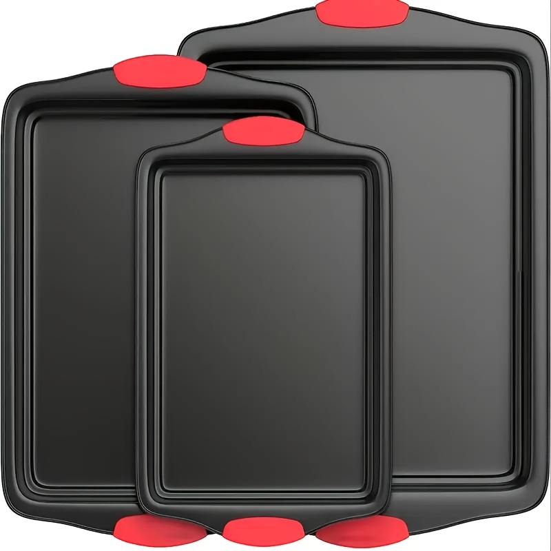 Temu – TEMU Bakeware Nonstick Steel Roaster With Flat Rack, 11-inch X 15-inch, Gray
