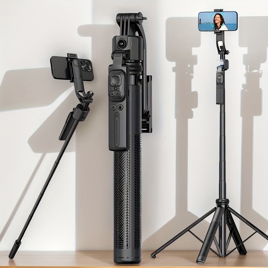 360° Auto Face Tracking Tripod - Extendable Smart Phone Holder with Motion Detection, USB Rechargeable, for Android/iOS Phones, Ideal for Sports & Events, Event Tracking | 360° Rotation | Wireless Connectivit