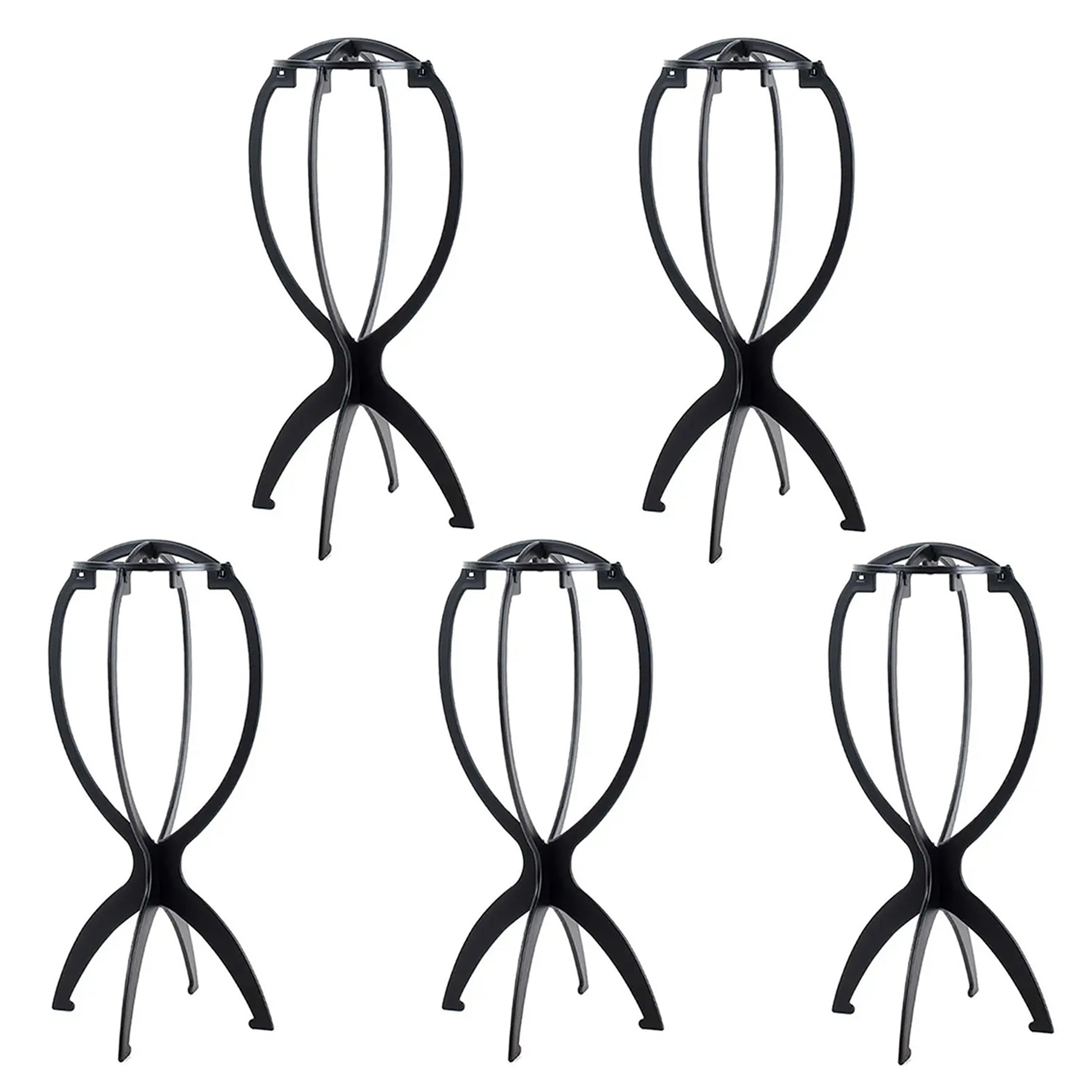 

5pcs Collapsible Wig Stands - , -, And Hairdressing & Accessories For Displaying Multiple Wigs Or