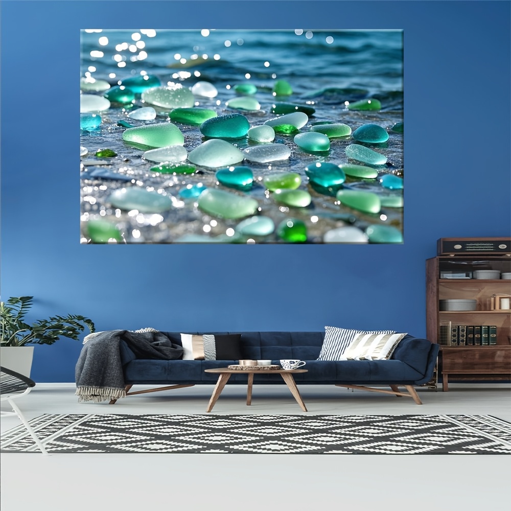 Genuine Sea Glass Chart/10x10 Shadowbox 6x6 Sea Glass Chart