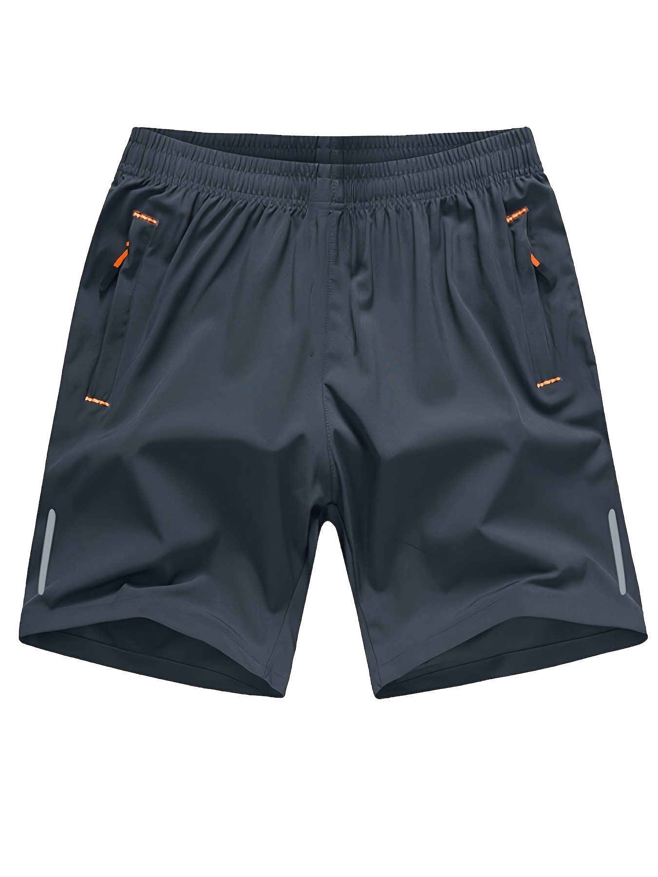 1pc Men'S Quick-Dry Athletic Shorts - Lightweight Gym, Hiking, Beach Pants - Ice Sliky Fiber Fabric - Elastic Waistband - Black - for Running, Training, Outdoor Sports - All-Day Moisture Management - Easy Care, Workout Shorts, Gym Wear, Solid Color Design, Durable Sportswear, Hiking Gear, Sporty Look, Breathable Material, Fitness Enthusiasts
